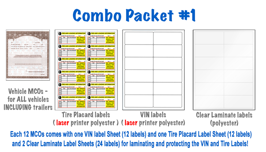 MCO and Labeling Combo Pack #1